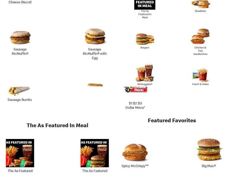 McDonald's Menu