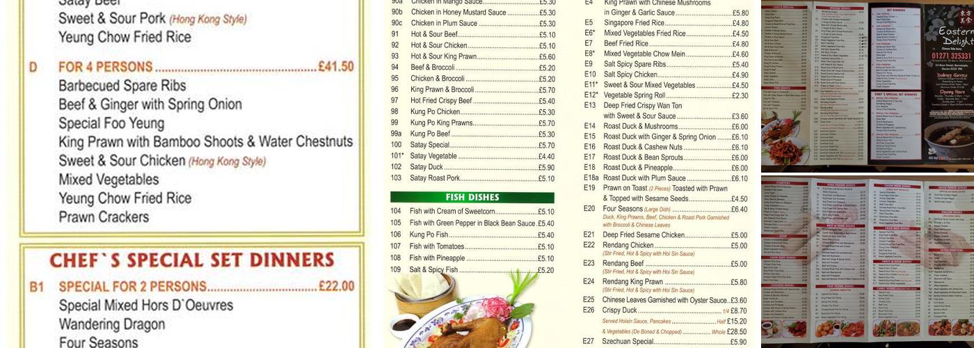 Eastern Delight Menu