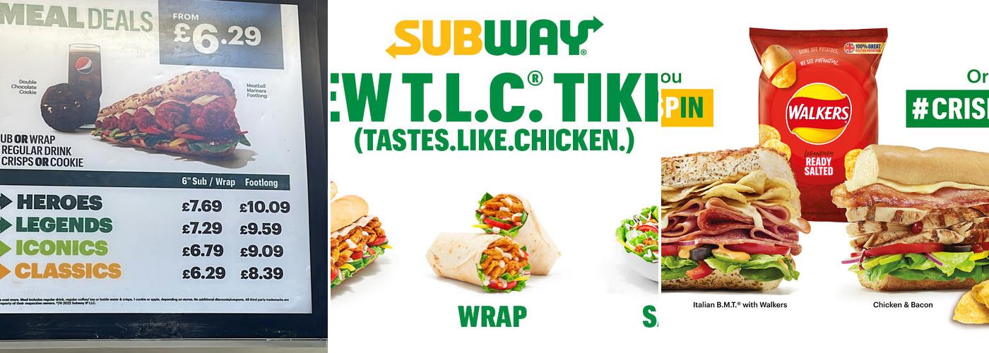 Subway Menu