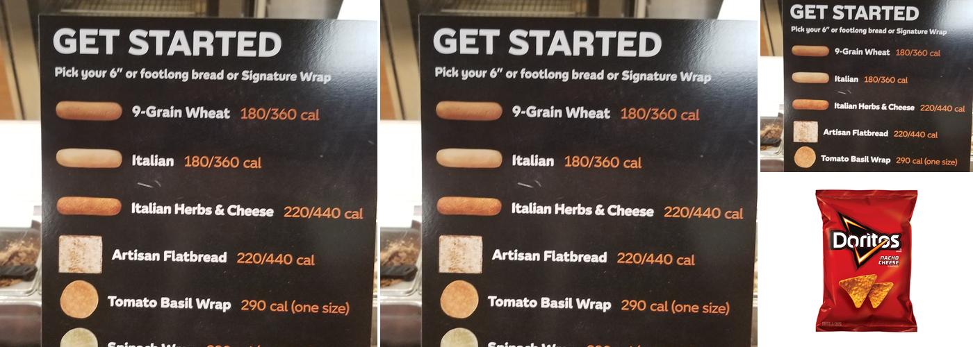 Subway Menu