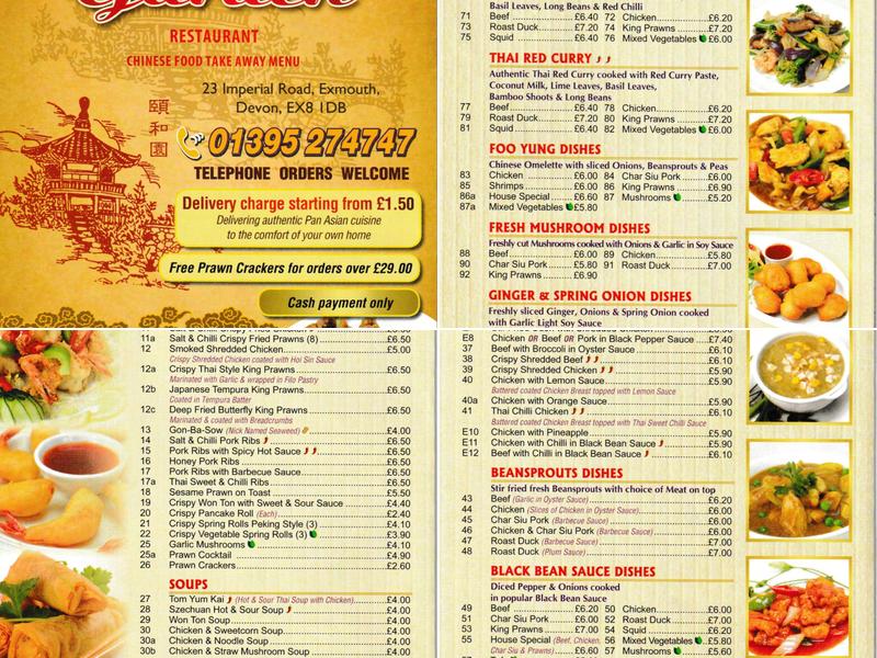 China Garden Restaurant Menu