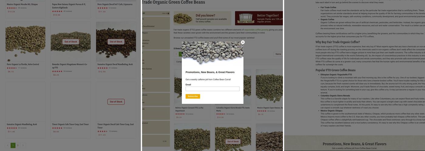 Coffee Bean Corral Menu