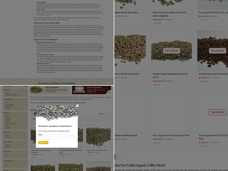 Coffee Bean Corral Menu