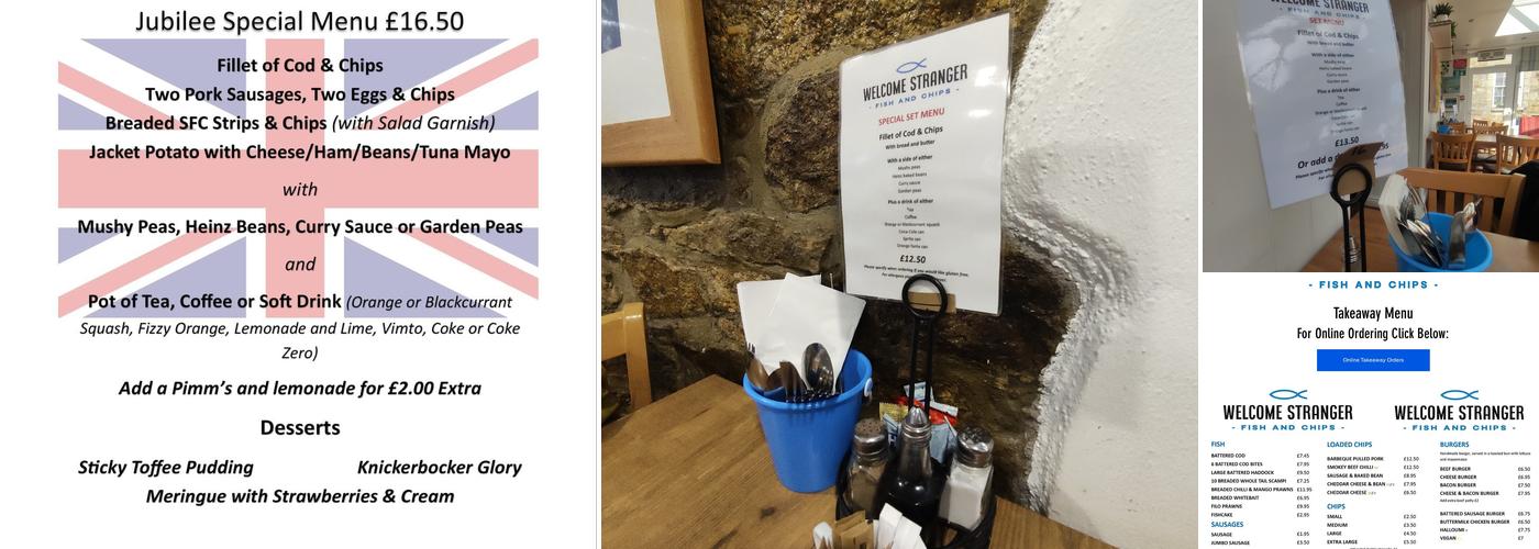 Welcome Stranger Menu