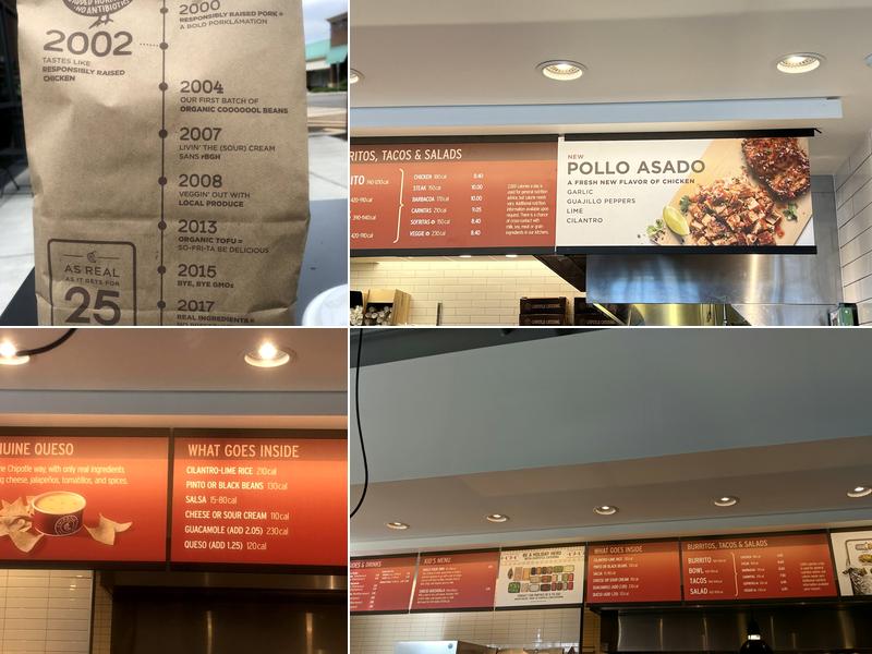 Chipotle Mexican Grill Menu