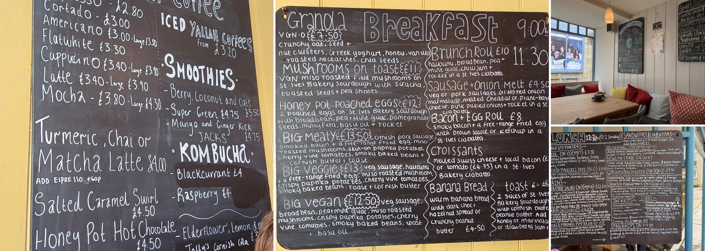 The Honey Pot PZ Ltd Menu