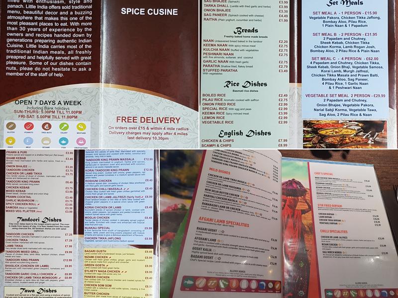 Little India Menu