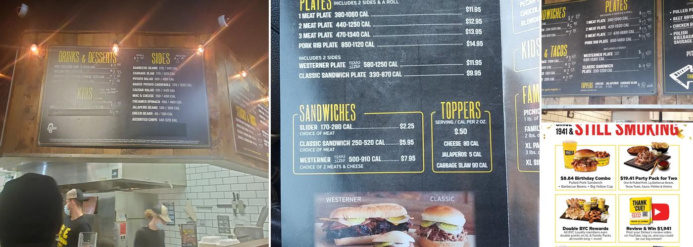 Dickey's Barbecue Pit Menu