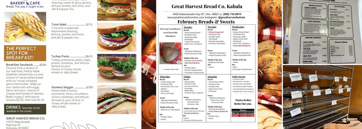 Great Harvest Bread Co Honolulu Menu