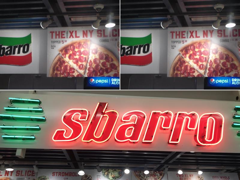 Sbarro Menu