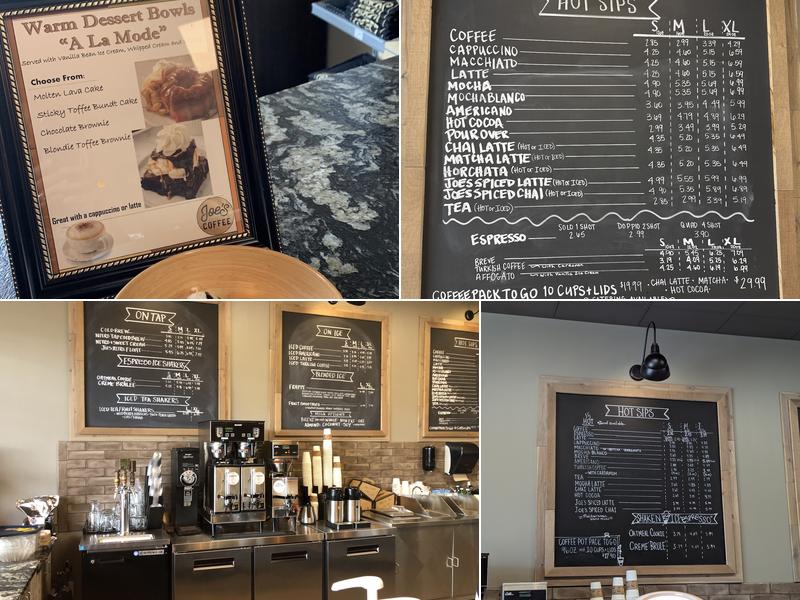 Joe's Coffee & Tea Cafe Menu