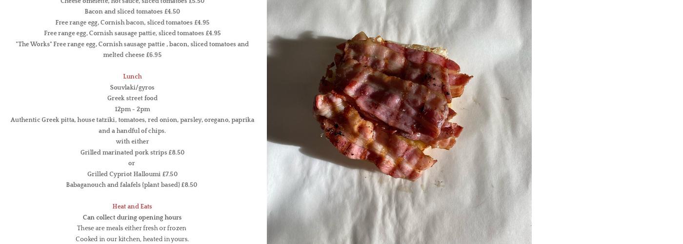 Provedore, Neighbourhood Cicchetti Bar, Cafe. FALMOUTH Menu