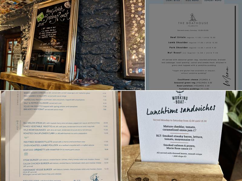 The Boathouse Pub & Restaurant Menu