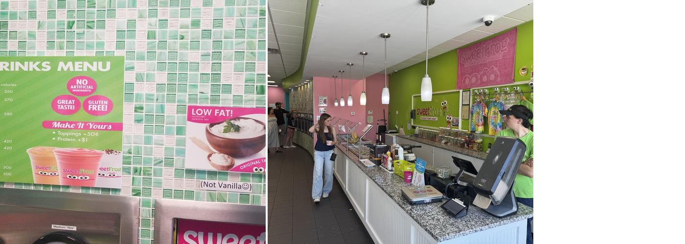 sweetFrog Premium Frozen Yogurt Menu