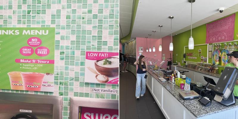 sweetFrog Premium Frozen Yogurt Menu