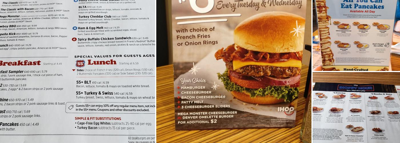 IHOP Menu