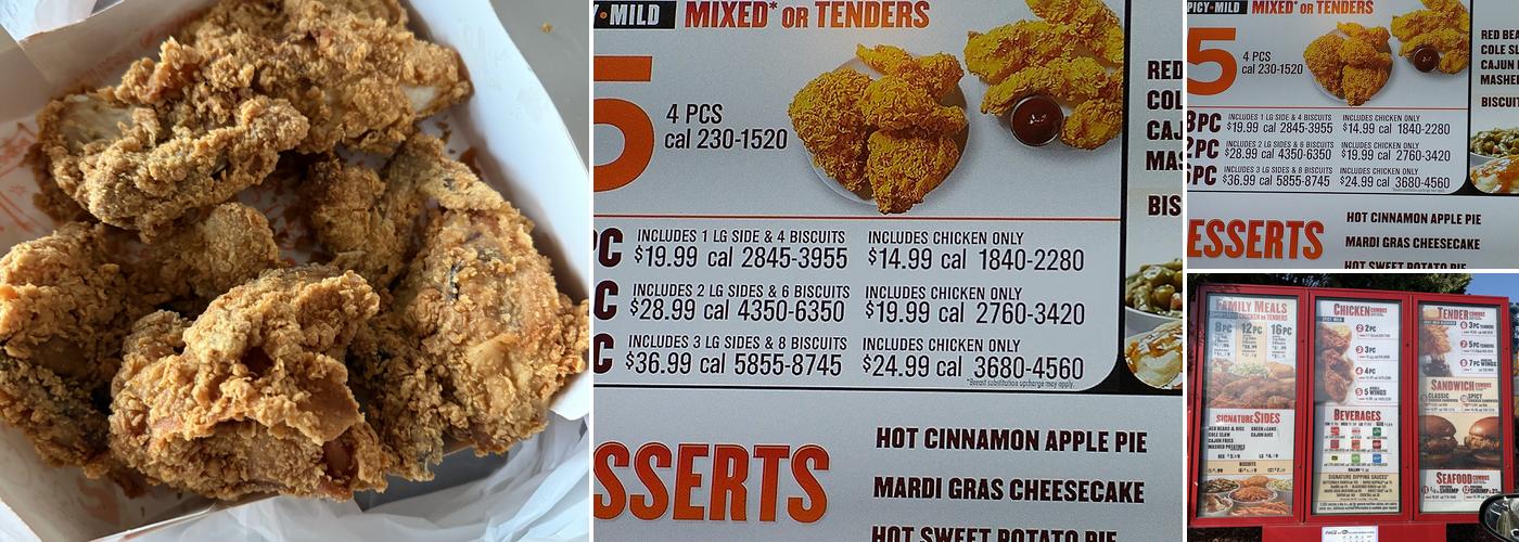 Popeyes Louisiana Kitchen Menu