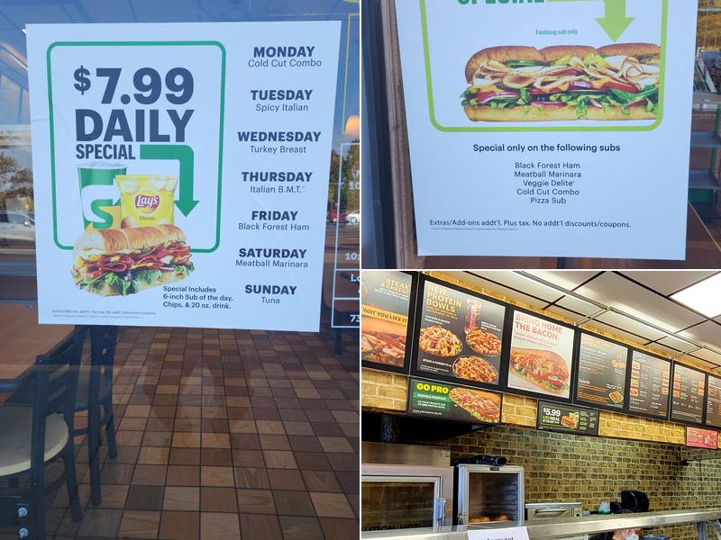Subway Menu