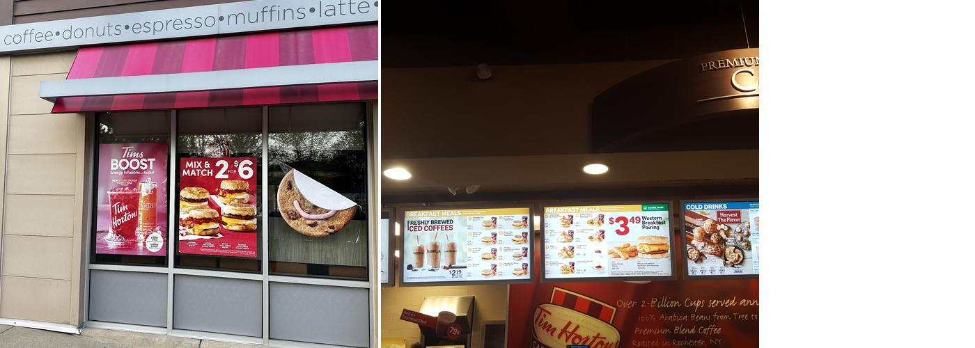 Tim Hortons Menu