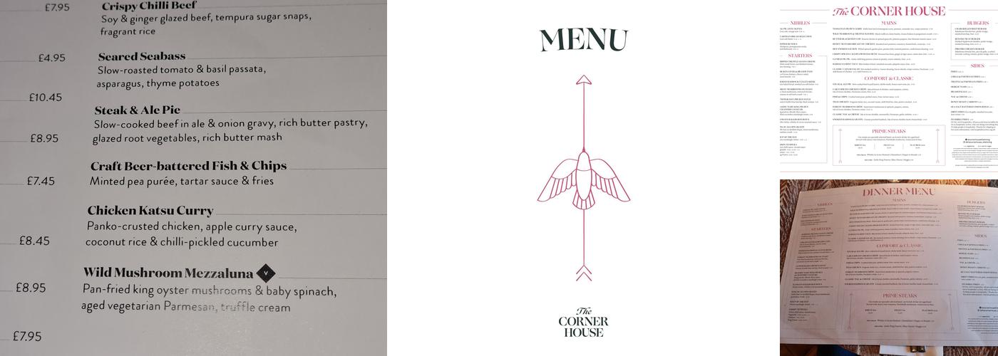 The Corner House Menu