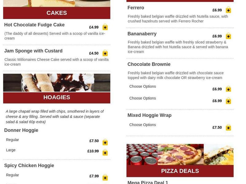 Chargha's Fast Food Menu