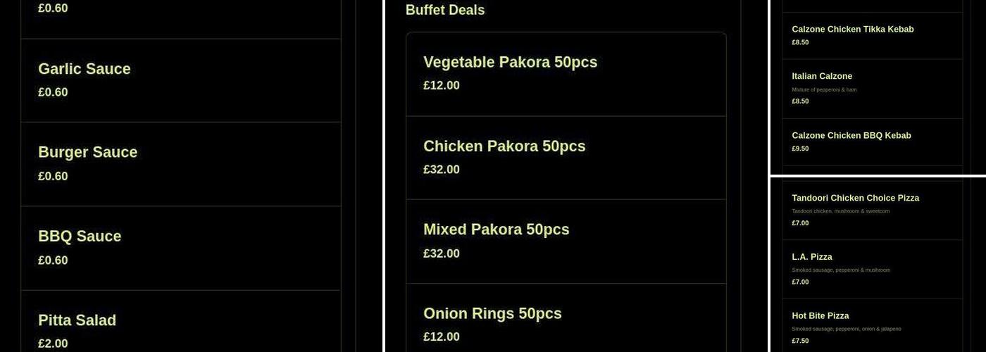 Mr Kebab Menu