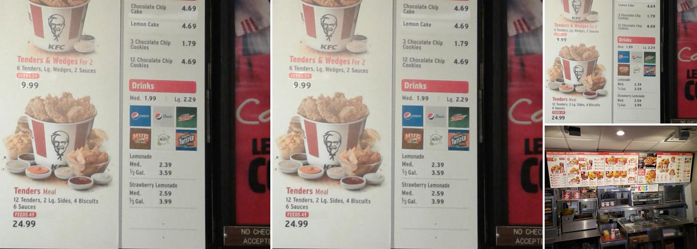 KFC Menu