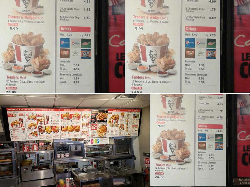 KFC Menu