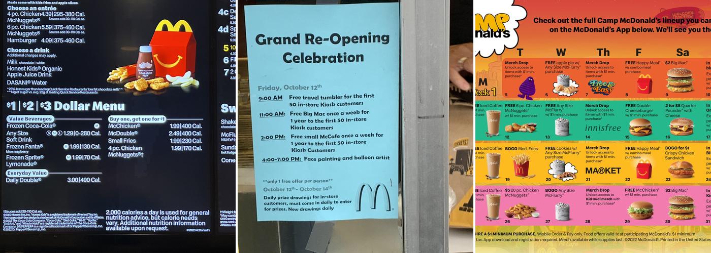 McDonald's Menu