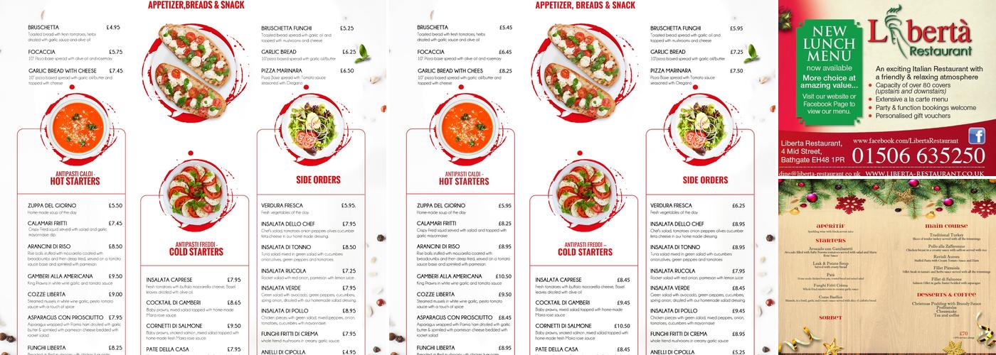Liberta Restaurant Menu