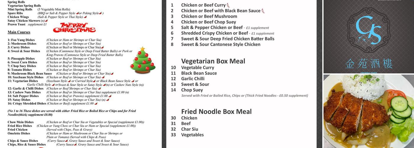 The Golden Swallow Menu