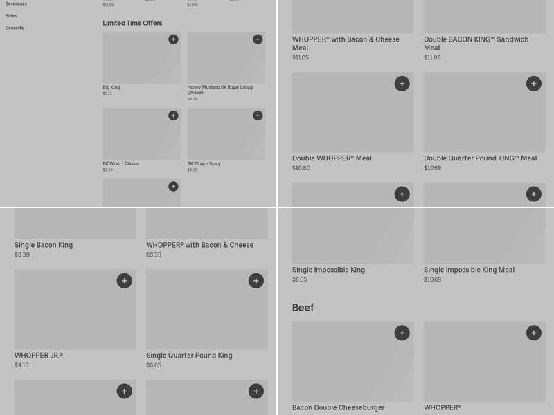 Burger King Menu