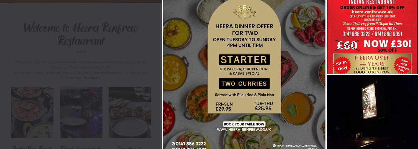 Heera Indian Restaurant Menu