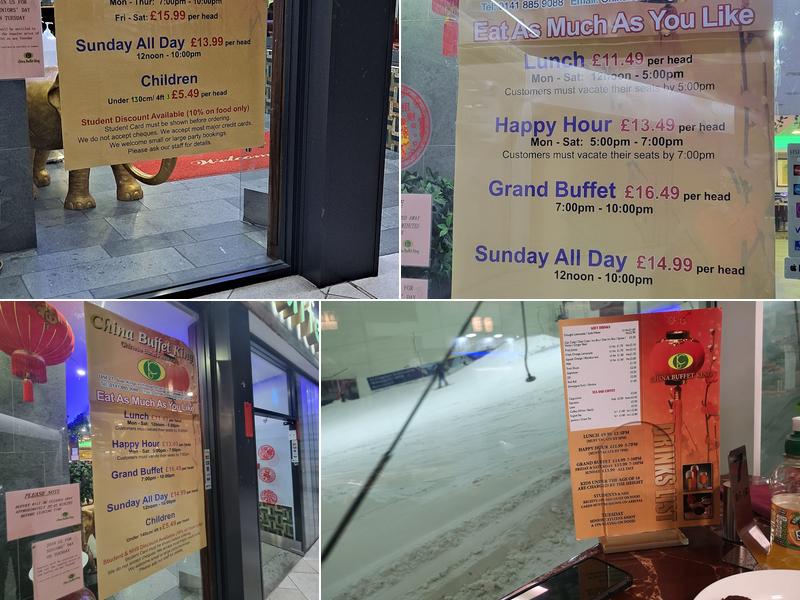 China Buffet King Menu