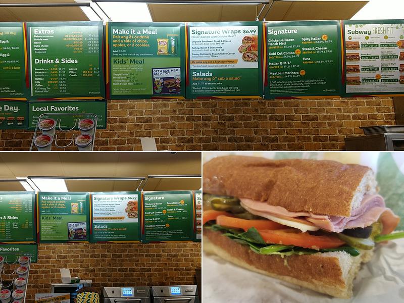 Subway Menu
