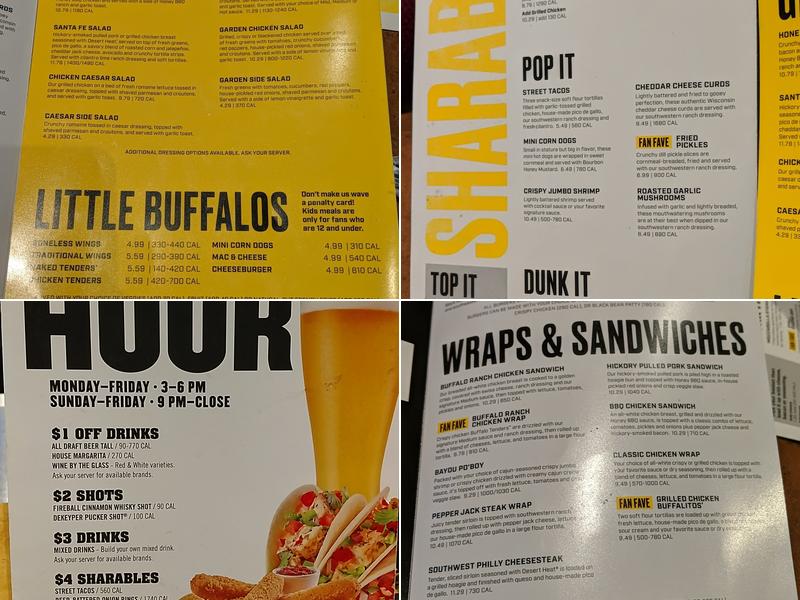Buffalo Wild Wings Menu