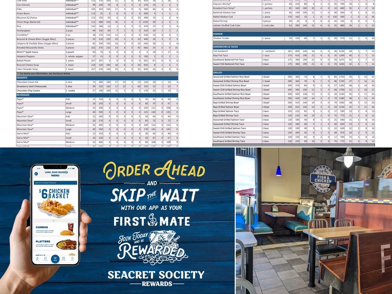 Long John Silver's Menu