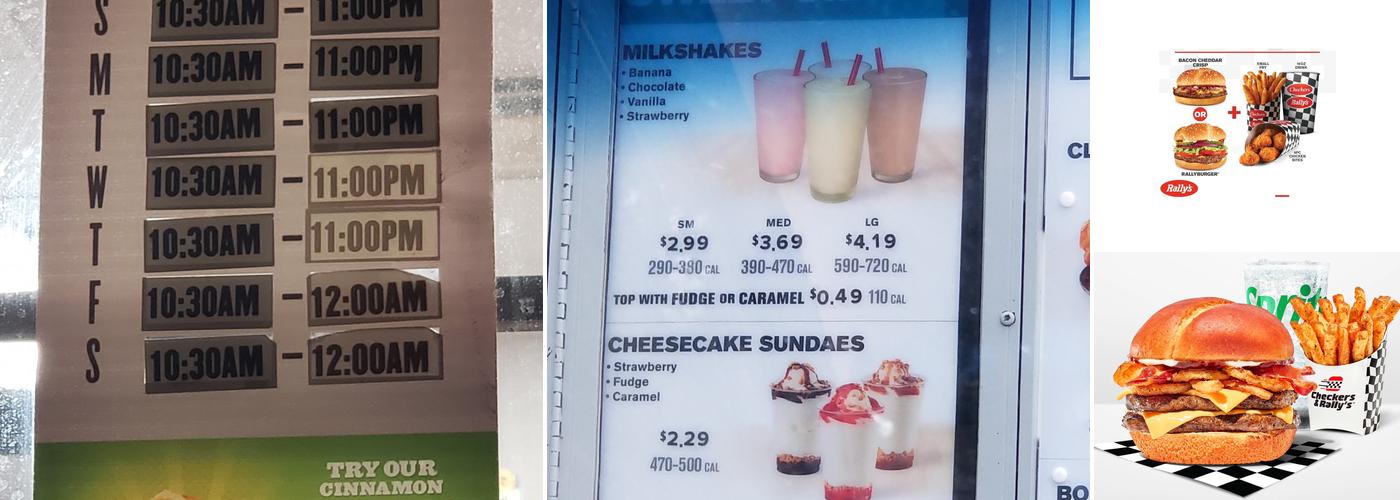 Checkers Menu