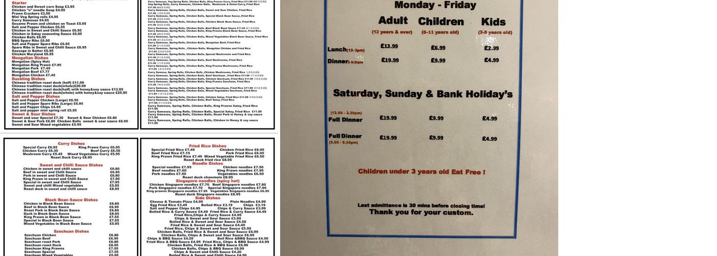 Jimmy Chung Elgin Menu