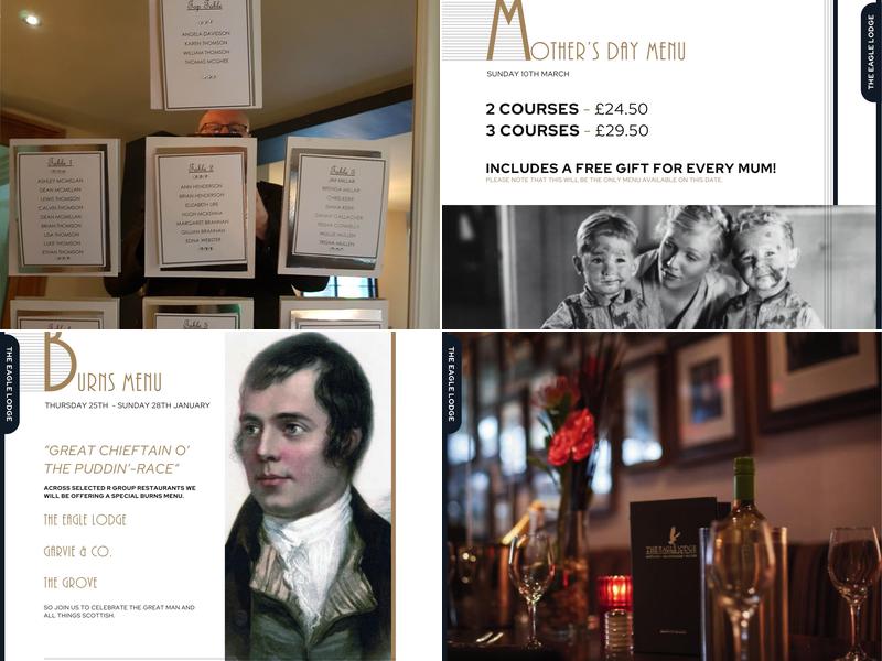 Oregano & The Eagle Lodge Menu