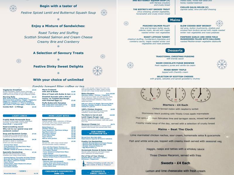 Brunton Hall Bistro Menu