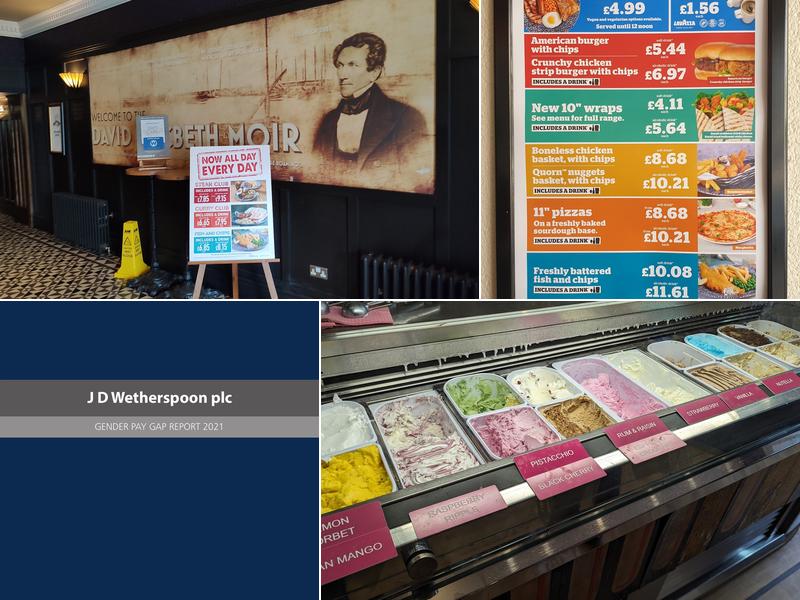 The David MacBeth Moir - JD Wetherspoon Menu