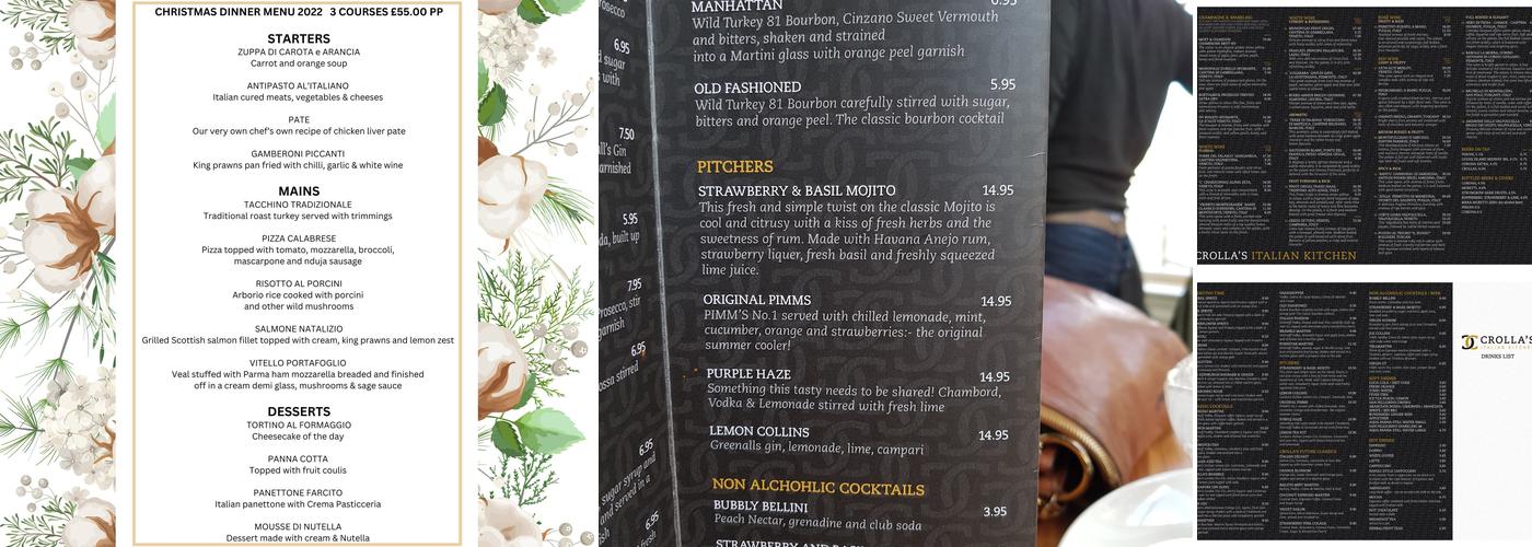 Crolla's Italian Kitchen Menu