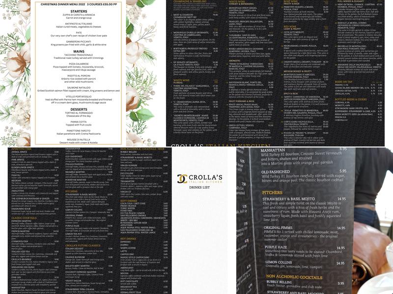 Crolla's Italian Kitchen Menu