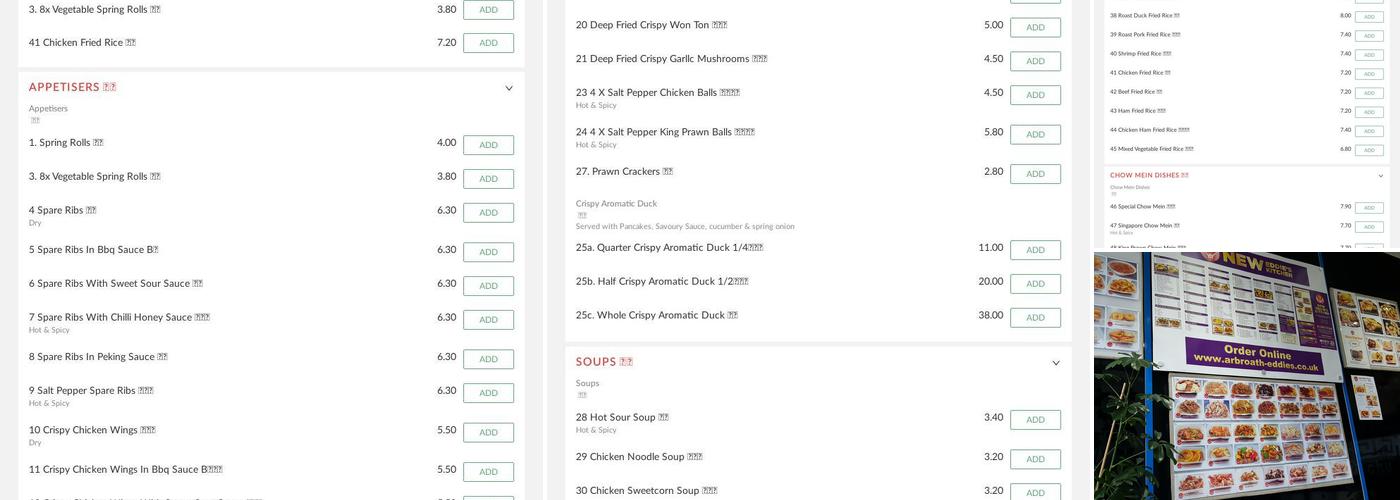 New Eddie's Kitchen Menu