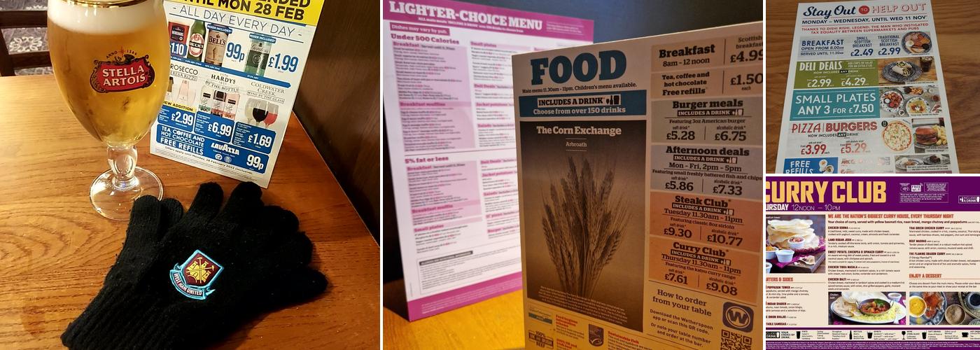 The Corn Exchange - JD Wetherspoon Menu