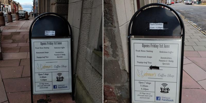 Webmor's Coffee Shop Menu