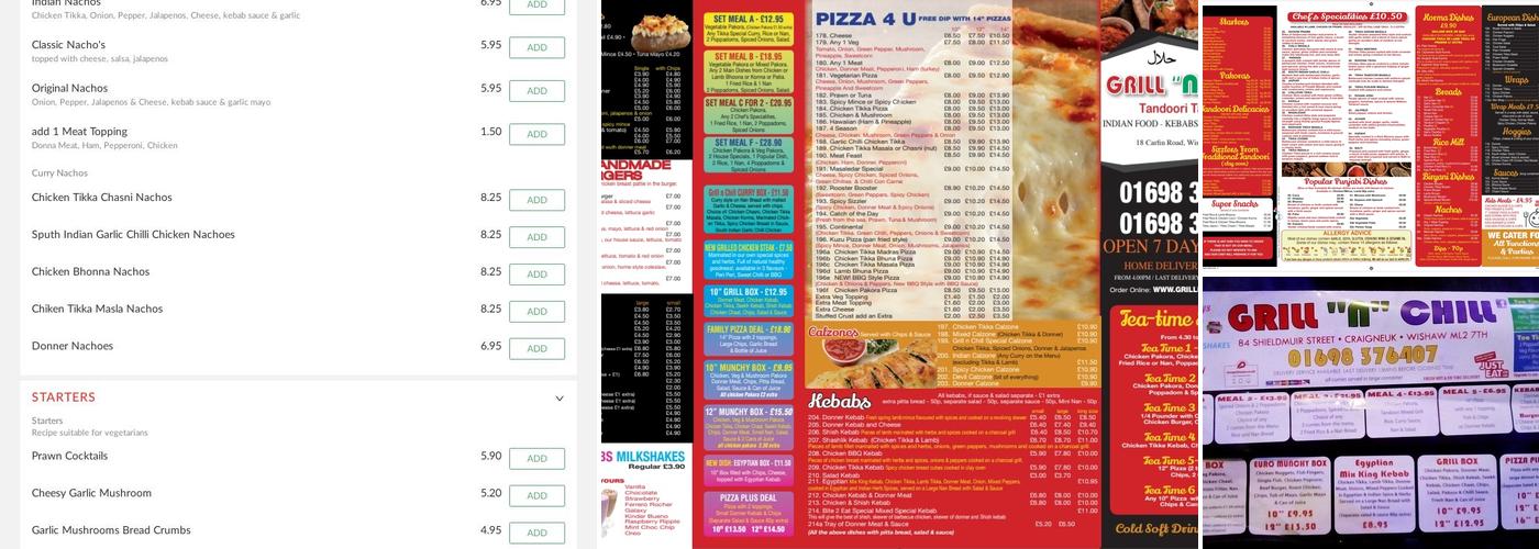 Grill 'N' Chill Menu