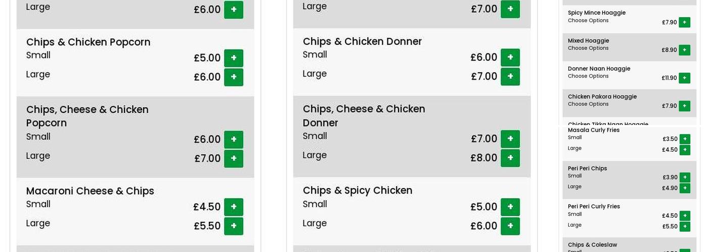 Original Tasty Spot Menu