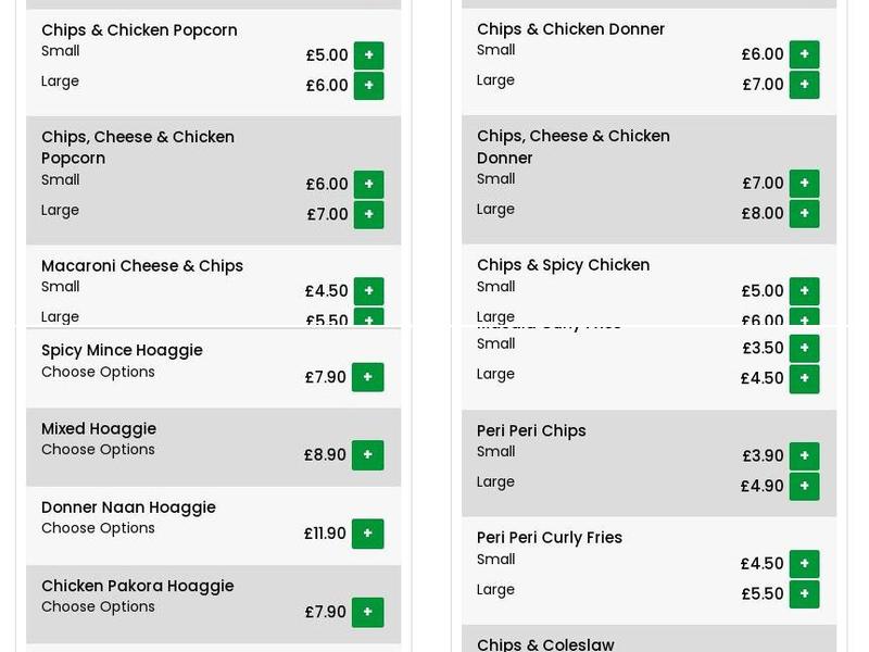 Original Tasty Spot Menu